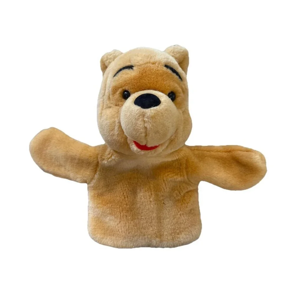 Vintage Walt Disney Winnie The Pooh Hand Puppet Stuffed Plush Baby Toy 10”